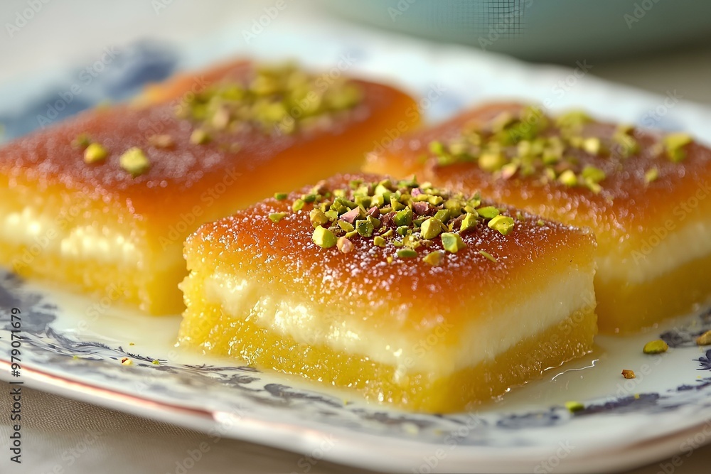 Irresistible Arabian Kunafa with Creamy Drizzle Irresistible Arabian Kunafa with Creamy Drizzle