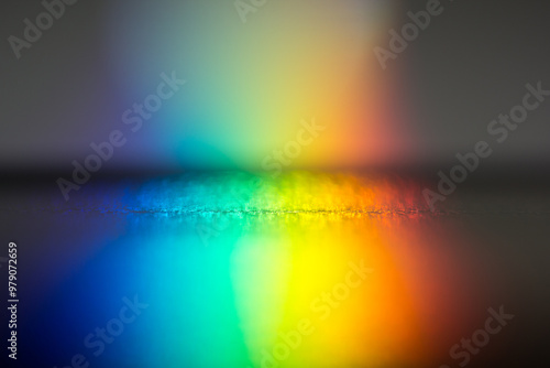 colorful light beam, refraction, rainbow light