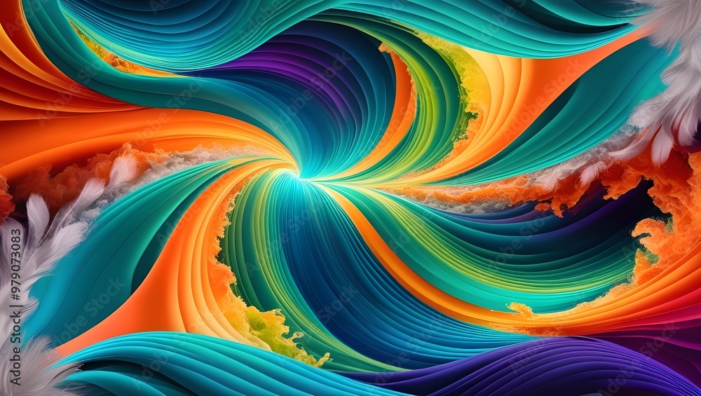 Abstract 3D wave in shiny purple and blue hues, showcasing fluid motion and vibrant colors for digital art and design. Abstract 3D wave in shiny purple and blue hues, showcasing fluid motion and vibrant colors for digital art and design.