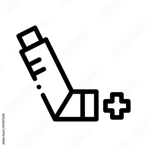 asthma line icon