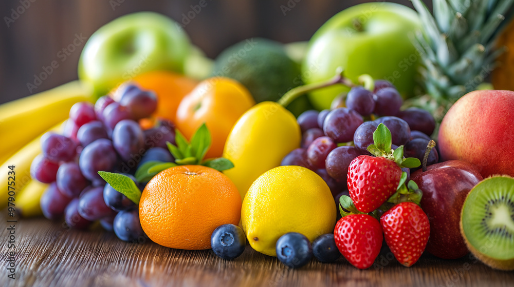 Close-up of vibrant fresh fruits and vegetables arranged in a balanced layout on a wooden table, symbolizing healthy gut nutrition and natural wellness. Close-up of vibrant fresh fruits and vegetables arranged in a balanced layout on a wooden table, symbolizing healthy gut nutrition and natural wellness.