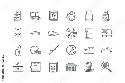 Book, smart, Christmas, Document, Key, word, Lottery, Machine, Magnifier, Mummy, Online, vector illustration, business and finance icons
