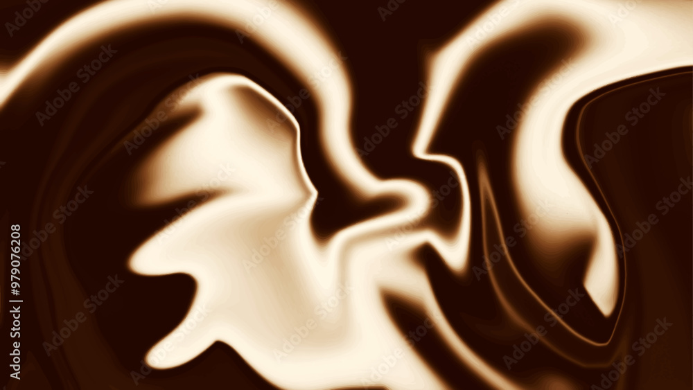 Abstract, dark and brown liquid. Abstract chocolate color liquid waves background. Abstract, dark and brown liquid. Abstract chocolate color liquid waves background.