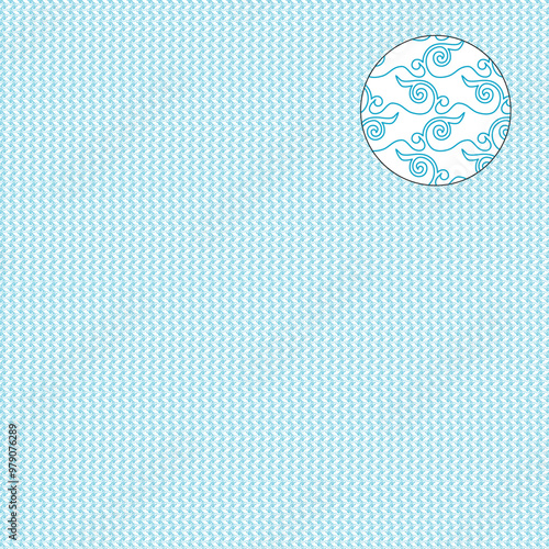 Decorative vector guilloche background with a sinuous sea wave pattern