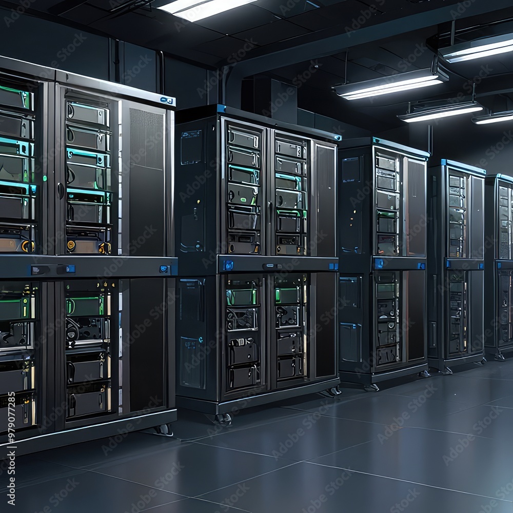 server room with servers Server racks in server room data center server rack with servers
server room with servers Server racks in server room data center server rack with servers