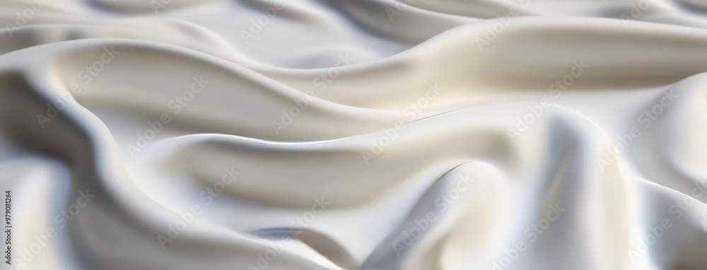 Rippled and folded cream textile. Colorful banner with waves. Rippled and folded cream textile. Colorful banner with waves.