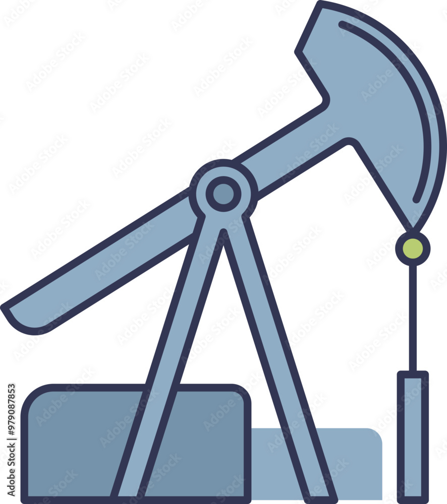 Illustration of an oil pumping station icon with a pumpjack, symbolizing oil extraction and energy production. Illustration of an oil pumping station icon with a pumpjack, symbolizing oil extraction and energy production.