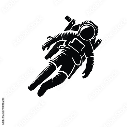 Floating Astronaut in Space