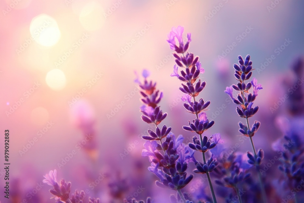 Fototapeta premium Lavender flowers background blossoms.