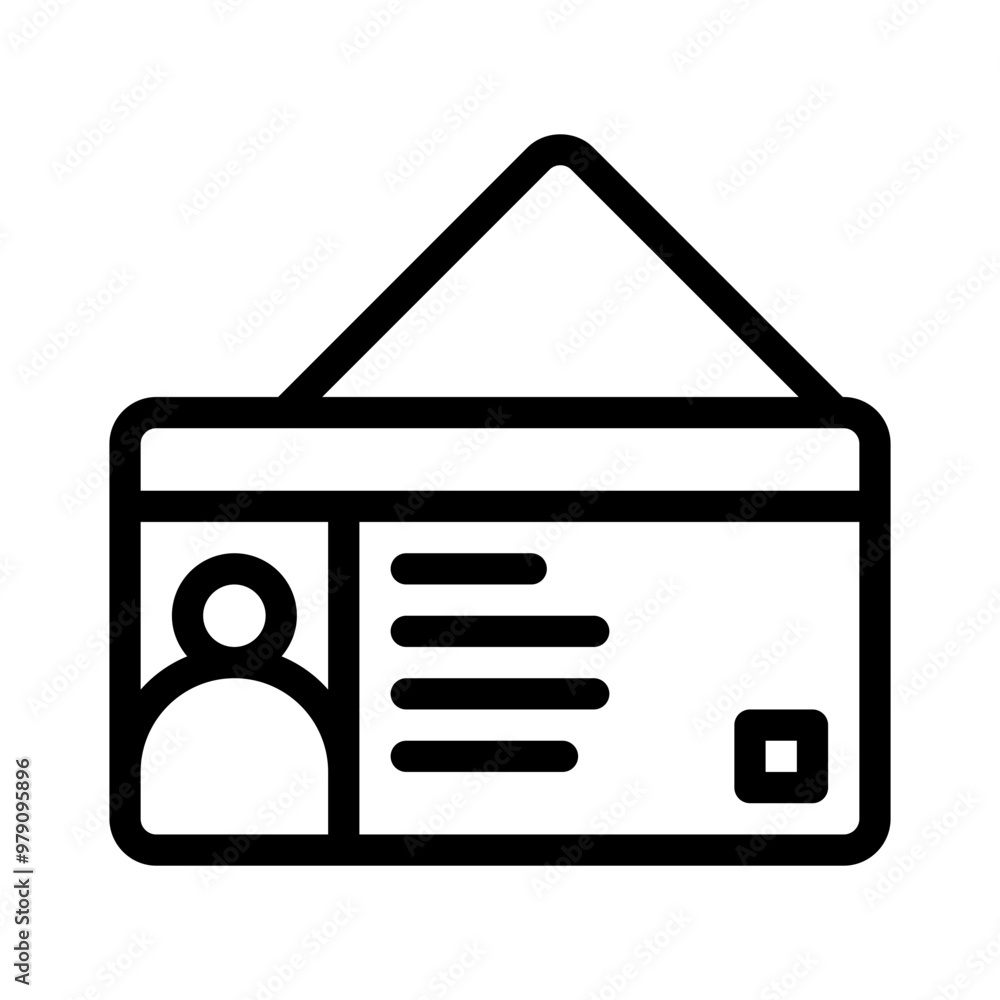 immigration card line icon immigration card line icon