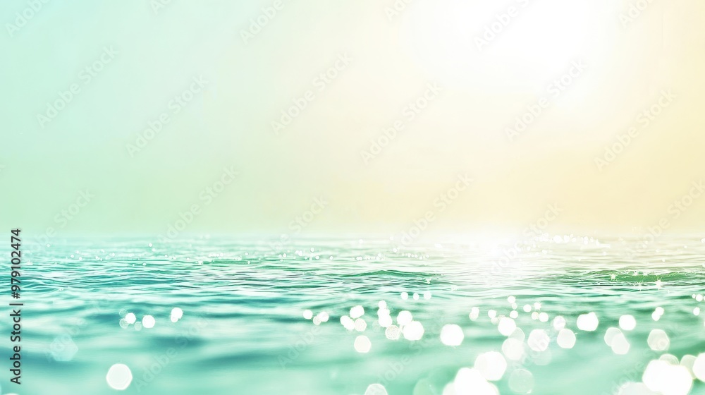 Sparkling Sea Water Surface with Soft Light Sparkling Sea Water Surface with Soft Light