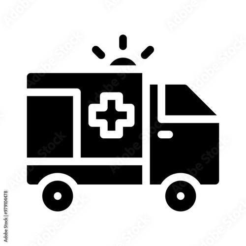 ambulance glyph icon