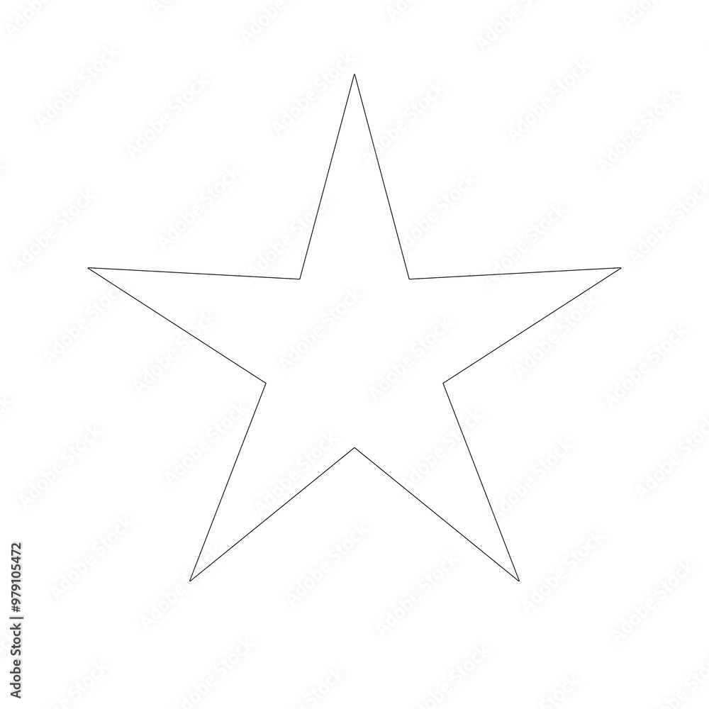 Obraz premium outline art of Star isolated on white background