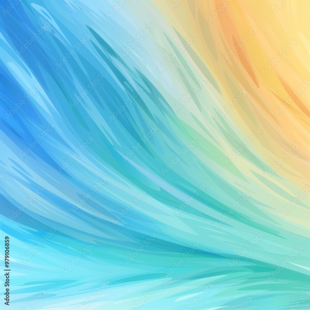 A blue and yellow wave pattern. The pattern is very wavy and it looks like it is moving A blue and yellow wave pattern. The pattern is very wavy and it looks like it is moving