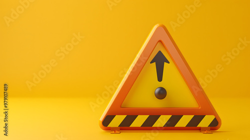 Warning Icon Graphic Design 3d Cartoon