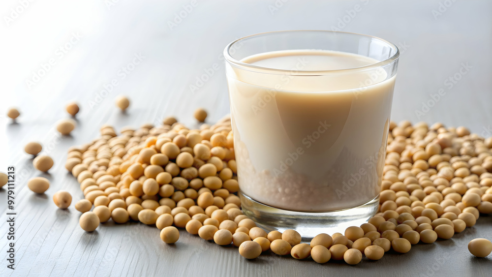 Soy milk being savored with a background, savoring, soy milk, drinking, glass, beverage, vegan, dairy-free, healthy Soy milk being savored with a background, savoring, soy milk, drinking, glass, beverage, vegan, dairy-free, healthy