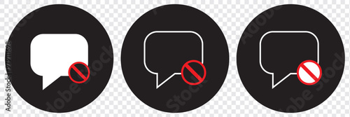 Ban isolated icon, blocked linear icon, block outline vector icon with editable stroke. EPS 10.