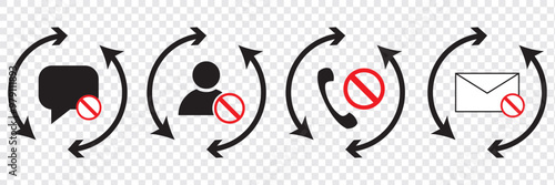 Ban isolated icon, blocked linear icon, block outline vector icon with editable stroke. EPS 10.