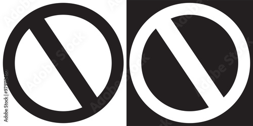 Block icon, unavailable icon. EPS 10.