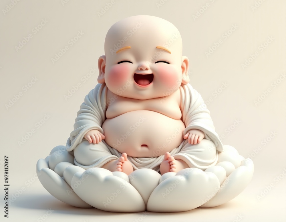 White Cloud Buddha: A high-resolution digital art poster featuring a Buddha sitting on a white cloud, perfect for home decor or meditation spaces White Cloud Buddha: A high-resolution digital art poster featuring a Buddha sitting on a white cloud, perfect for home decor or meditation spaces