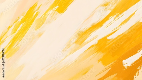 Abstract Background with Diagonal Brushstrokes in Yellow and White