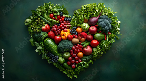 “Heart-Shaped Arrangement Made of Fresh Fruit” 