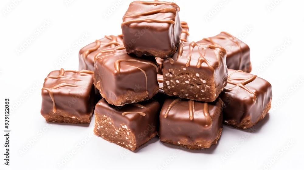 Texas Sheet Cake bites. Chocolate brownie with nuts. Neural network ai generated art Texas Sheet Cake bites. Chocolate brownie with nuts. Neural network ai generated art