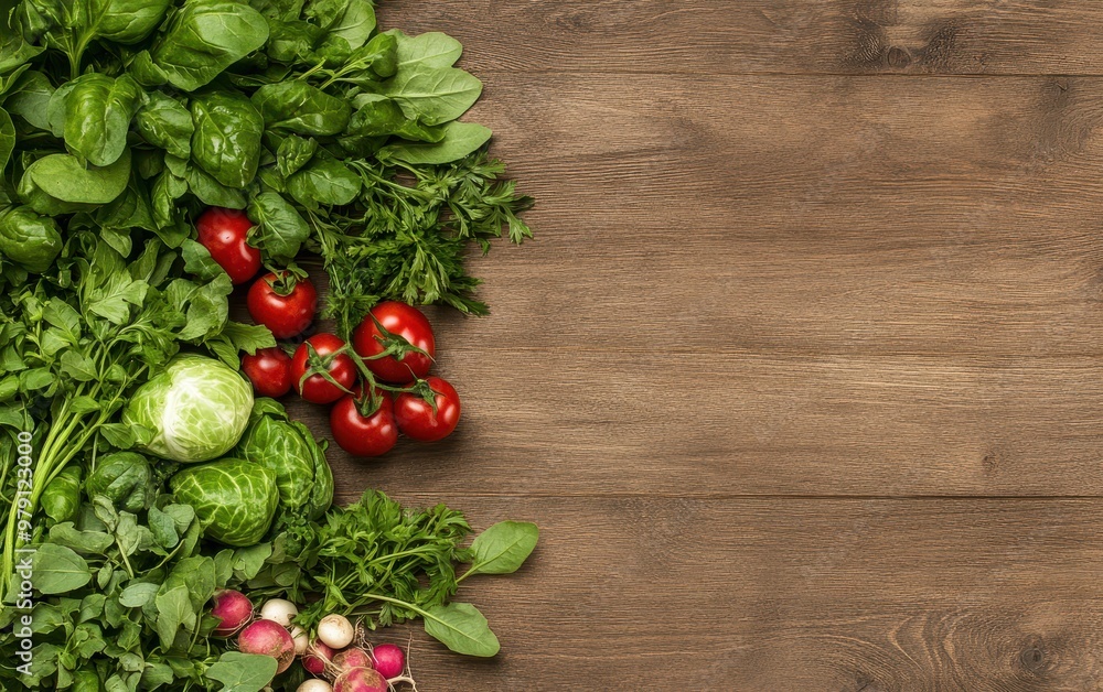 Fresh and vibrant vegetables arranged on a rustic wooden background, showcasing nature's bounty for healthy living. Fresh and vibrant vegetables arranged on a rustic wooden background, showcasing nature's bounty for healthy living.
