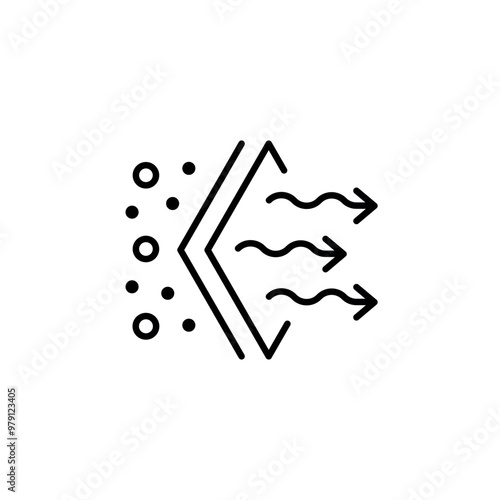 Filtration and separation linear icon. Line customizable illustration. Contour symbol. Vector isolated outline drawing. Editable stroke