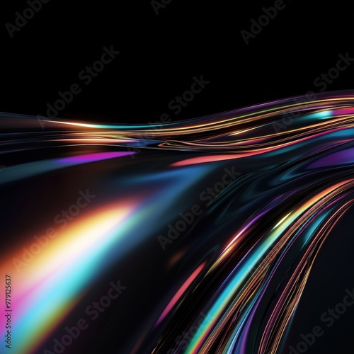 Abstract iridescent waves