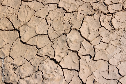 Drought background - dried soil surface