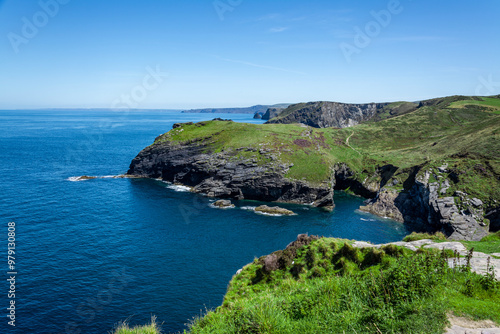 Tintagel Coast, West Cornwall, UK. photo