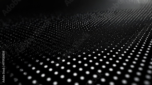 Abstract Black and White Polka Dot Background Texture