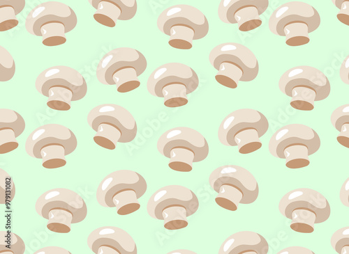 seamless pattern with mushroom vegetable