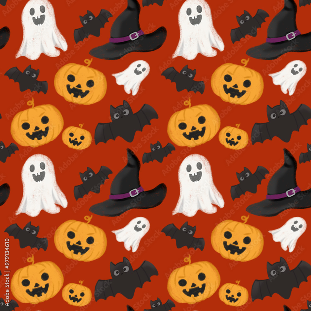 halloween seamless pattern