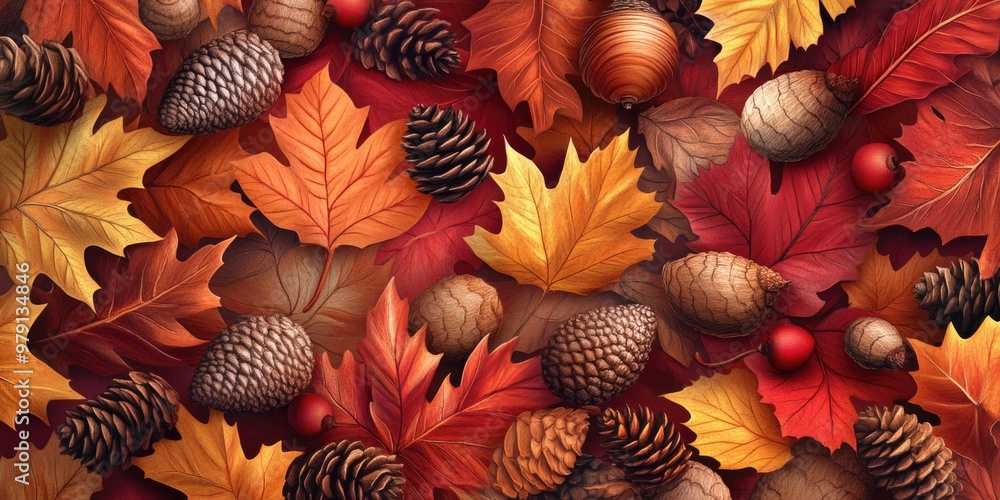 Fototapeta premium Autumn Leaf Pattern