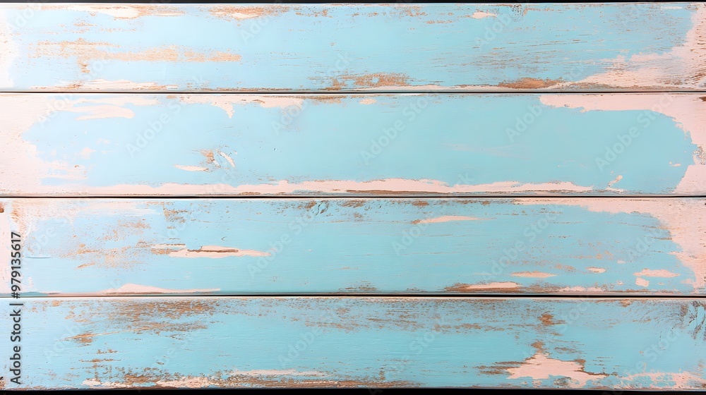 Fototapeta premium A rustic wooden panel background with vertical planks in a mix of pastel shades, including blue, pink, yellow, and lavender.
