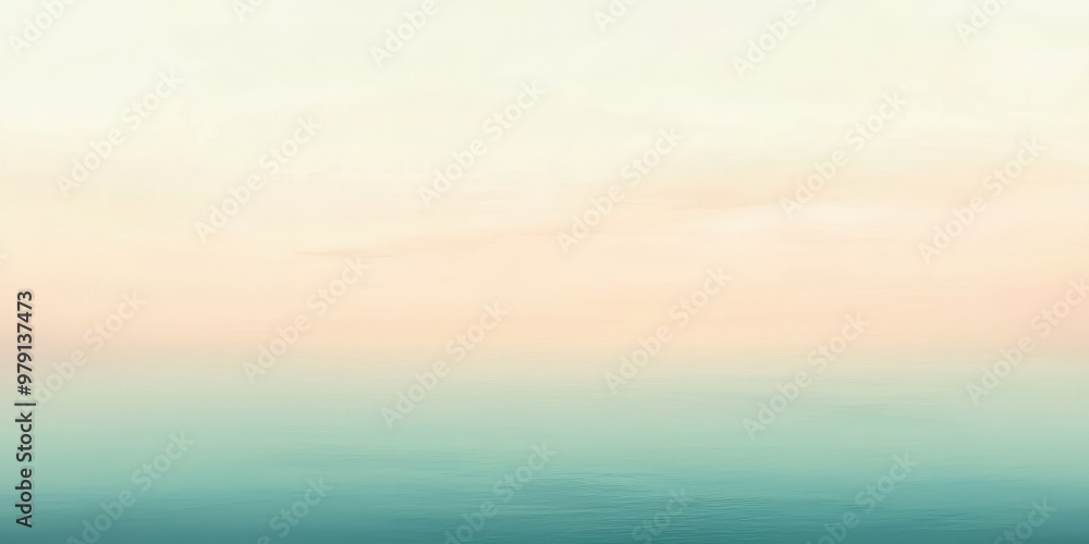 Obraz premium A serene gradient of soft pastel colors blending into a calm horizon.