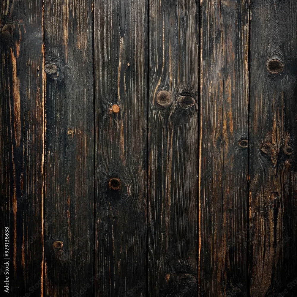 Naklejka premium Dark wood plank background