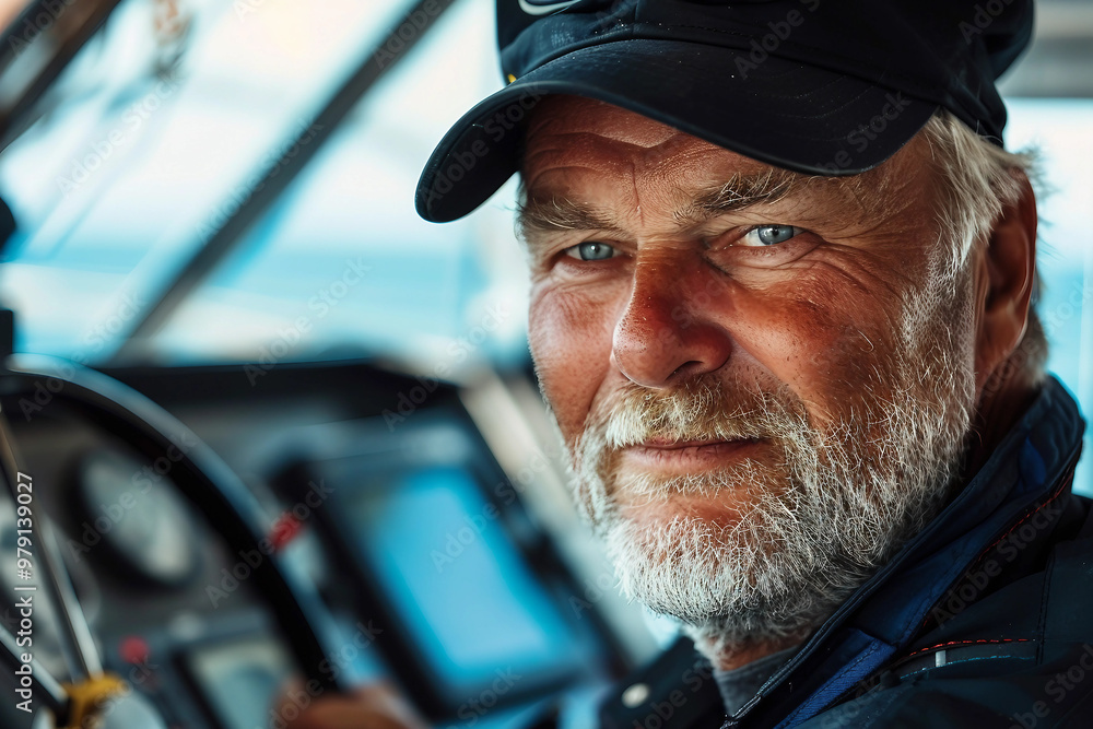 Experienced ship captain cruise ship in ocean generative AI Experienced ship captain cruise ship in ocean generative AI