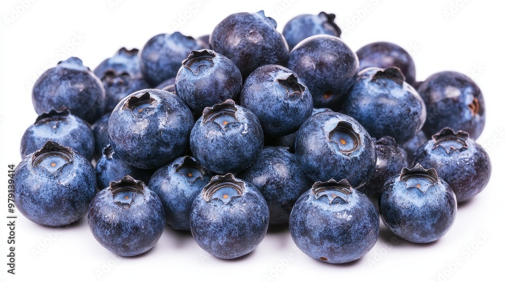 Fresh Blueberries Isolated on White Background Fresh Blueberries Isolated on White Background