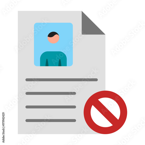 Resignation Vector Line Icon Design