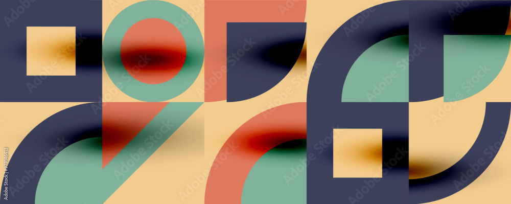 Neo memphis geometric pattern with circles, squares. Pop art abstract background for covers, banners, flyers and posters and other templates Neo memphis geometric pattern with circles, squares. Pop art abstract background for covers, banners, flyers and posters and other templates
