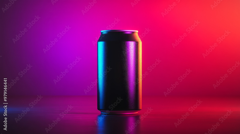 Soda can in neon lights with vibrant colors. Soda can in neon lights with vibrant colors.