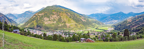 Panoramic view of Winklern and Langang in Carinthia, Austria photo