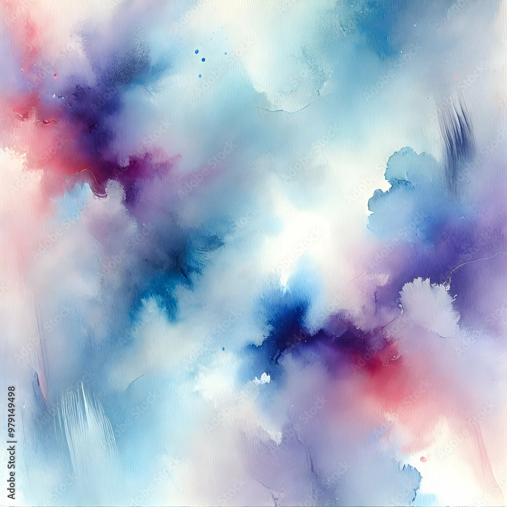 Naklejka premium Abstract watercolor background with soft, flowing colors that blend harmoniously