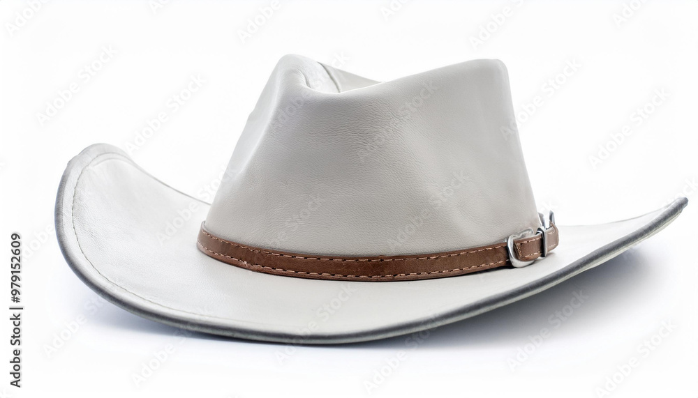 leather cowboy hat isolated on white background leather cowboy hat isolated on white background