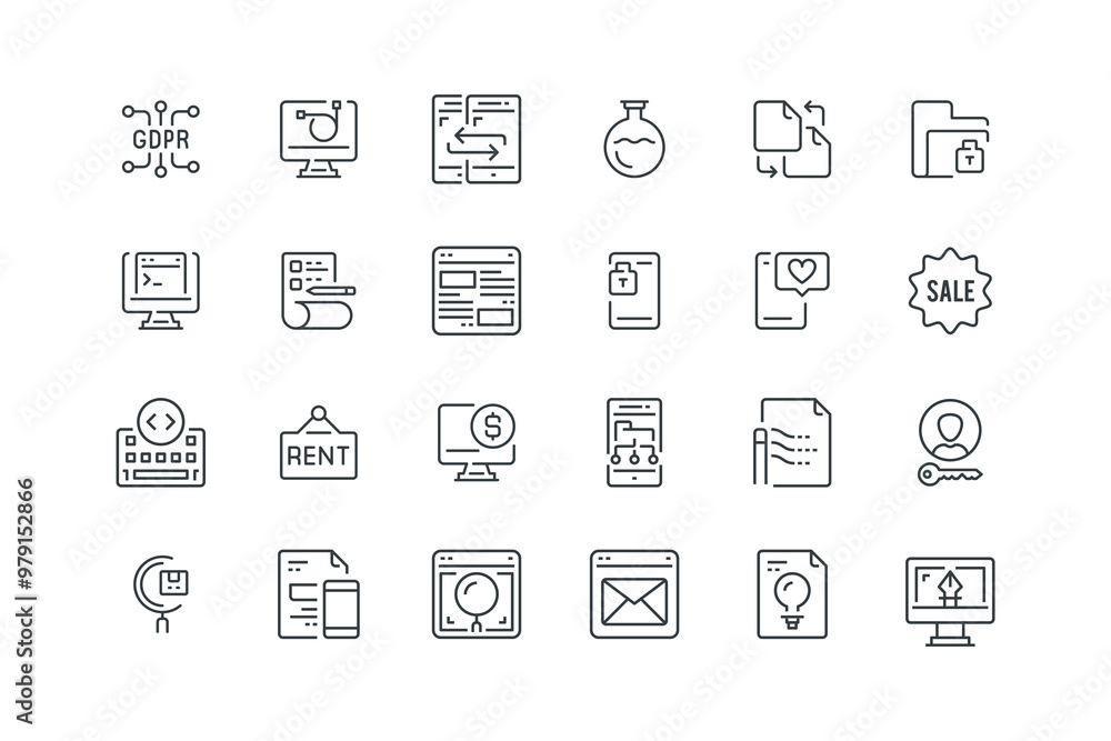 Code, Coding, Digital Art, File Exchange, set of icons for web design, vector illustration Code, Coding, Digital Art, File Exchange, set of icons for web design, vector illustration