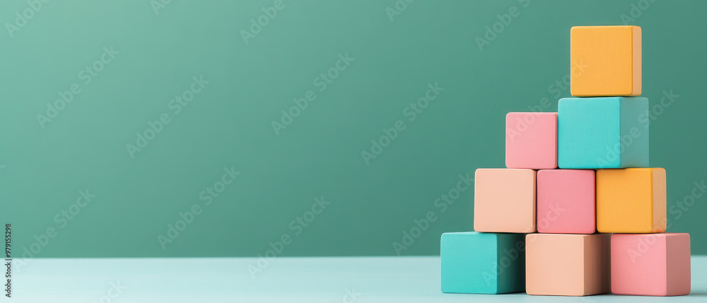 Explore a creative business concept featuring vibrant blocks that represent data-driven solutions, ideal for innovative projects and presentations. Explore a creative business concept featuring vibrant blocks that represent data-driven solutions, ideal for innovative projects and presentations.