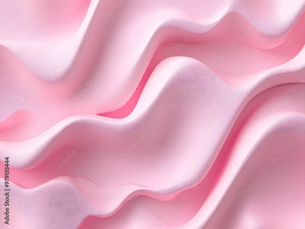 Fototapeta premium Soft pink waves create a smooth, flowing texture, ideal for backgrounds or design elements.